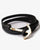 Black Leather Wrap Anchor Bracelet - Zorrado