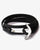 Black Leather Wrap Anchor Bracelet - Zorrado