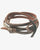 Black Anchor Leather Bracelet - Zorrado