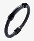 Black Leather Designer Bracelet