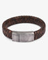 Genuine Brown Leather Braided Bracelet