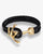 Genuine Leather Gold Anchor Bracelet - Zorrado