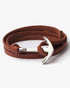 Genuine Leather Wrap Anchor Bracelet
