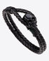 Genuine Leather Wrap Skull Bracelet