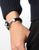 Luxury Black Braided Leather Anchor Bracelet - Zorrado