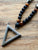 Men's Hematite Triangle Beaded Necklace - Zorrado