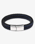 Men's Leather Braided Stainless Steel Bracelet
