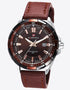 Men's Leather Strap Casual Quartz Watch