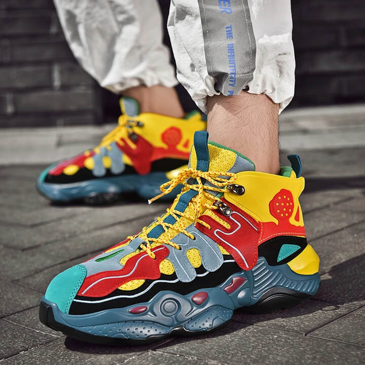 Remission Ewell Stirre RENEGADE VERSE Sneakers (Limited Edition) - Yellow/Red/Green – Zorrado