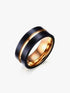 Rose Gold Inlay Tungsten Carbide Ring