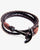 Stainless Steel Anchor Bracelet With Leather Strap - Zorrado