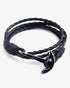 Stainless Steel Anchor Bracelet With Leather Strap