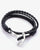 Stainless Steel Anchor Bracelet With Leather Strap - Zorrado