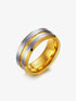 Two Tone Gold Tungsten Carbide Ring